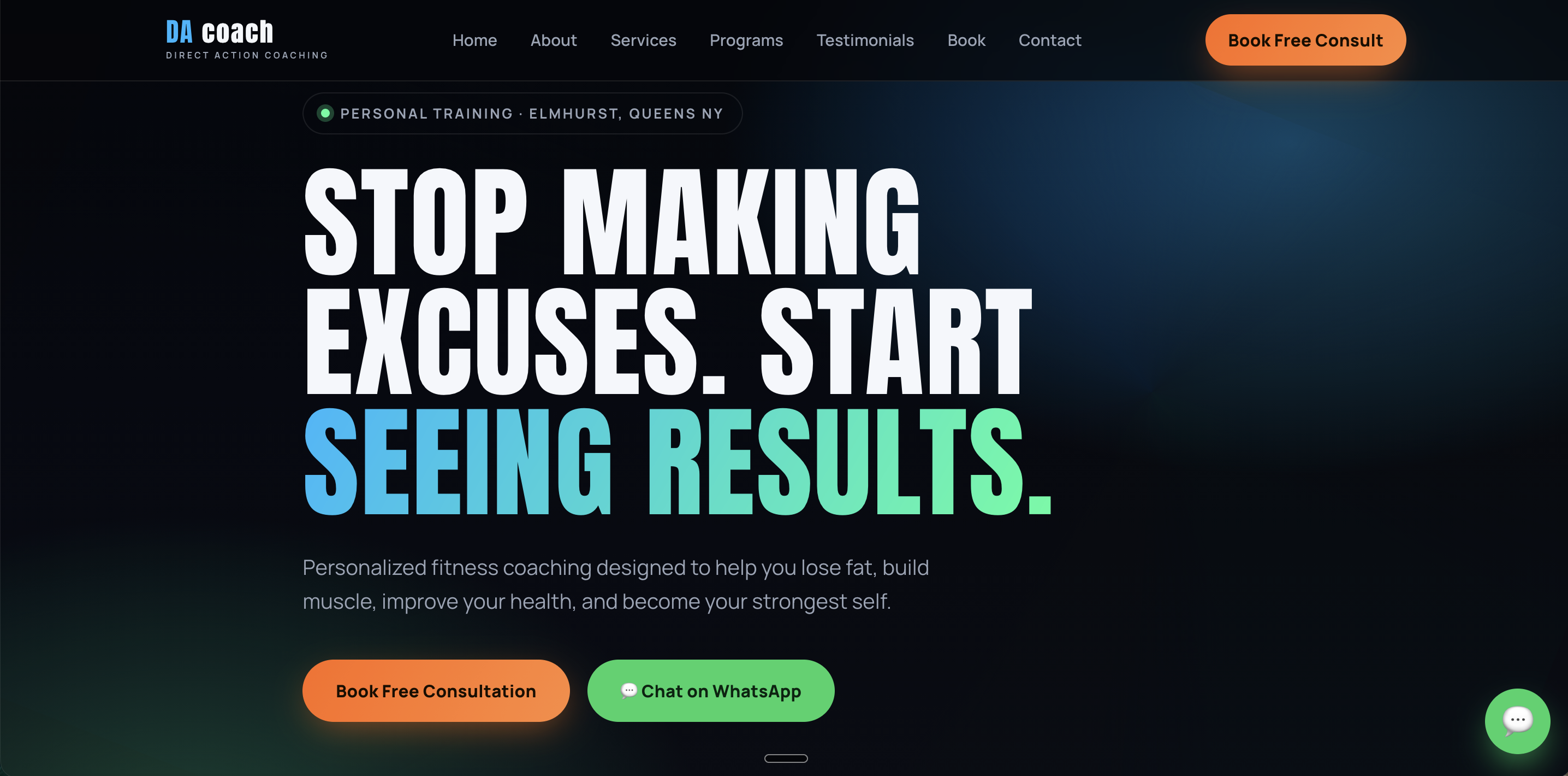 Fitness Coach website